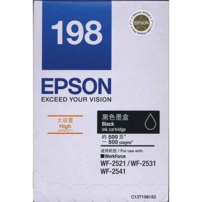 EPSON 愛普生 T198 黑色 墨盒