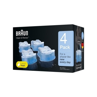 BRAUN Refill Cartridges for Braun Clean & Renew CCR, 4-Pack