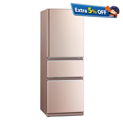 MITSUBISHI MR-CX41EJ 266L 3 Door Inverter Refrigerator (includes unpacking and moving appliance service)