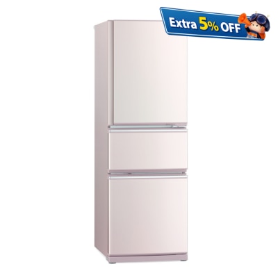 MITSUBISHI MR-CX35EM 214L 3 Door Inverter Refrigerator (includes unpacking and moving appliance service)