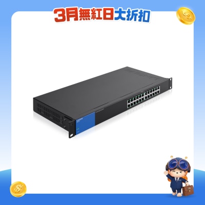 Linksys - LGS124 24-Port Desktop Gigabit 交换器