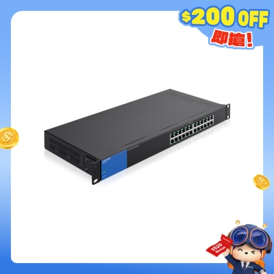 Linksys - LGS124 24-Port Desktop Gigabit 交换器