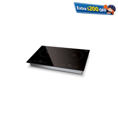 GERMAN POOL 德國寶 GIC128DB 2800W 嵌入或座檯兩用雙爐頭電磁爐