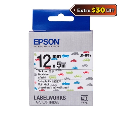 EPSON 愛普生 LK-4FBY(酷炫車) 標籤帶