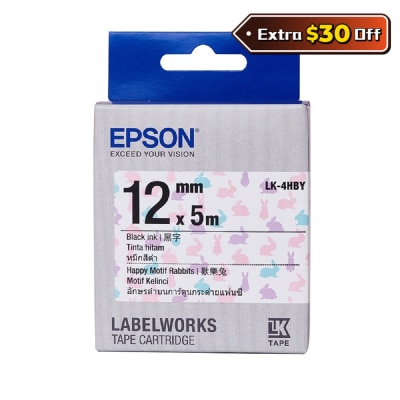 EPSON 愛普生 LK-4HBY(歡樂兔) 標籤帶