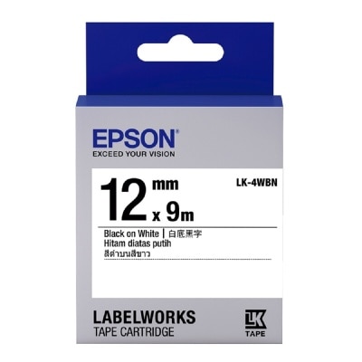 EPSON 爱普生 LK-4WBN (白底黑字) 标籤带