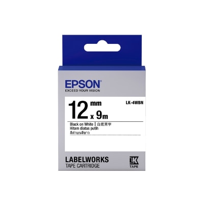 EPSON 愛普生 LK-4WBN (白底黑字) 標籤帶