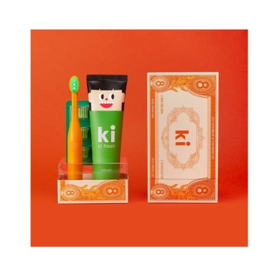 E Flash Ki set (preventing tooth decay LED toothbrush + toothpaste)