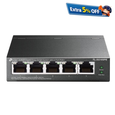 TP-Link TL-SG105PE 5-Port Gigabit 智慧型网络交换器