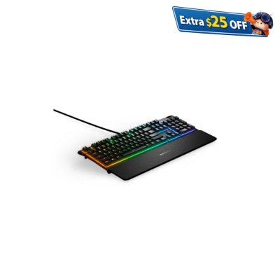 SteelSeries Apex 3 Water Resistant Gaming Wired Keyboard