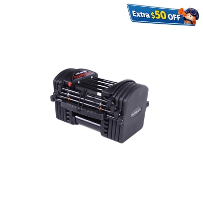 PowerBlock PRO EXP 可调重及加重包胶哑铃, 5-50磅 (一隻)