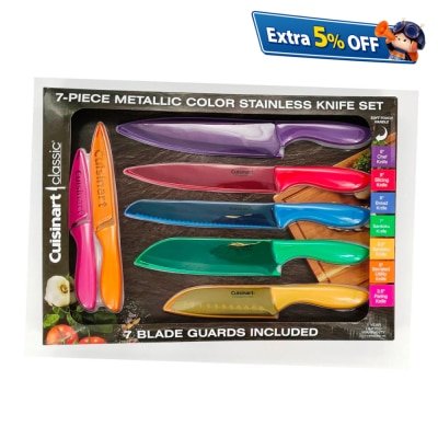 CUISINART C77-14PMCPC-HK 7-piece metallic color stainless knife set