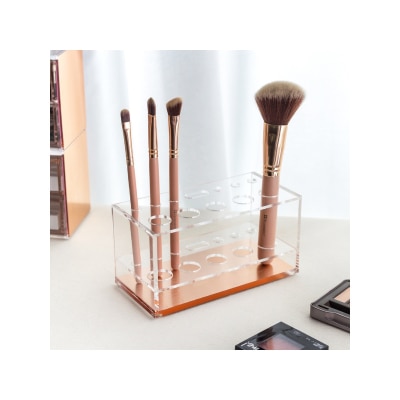 Moosy Life 台灣製造 玫瑰金 12格 美妝刷具收納架 化妝品收納盒