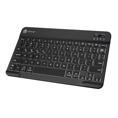 iClever IC-BK04 7-color LED Backlight Ultra-thin Silent Bluetooth Wireless Keyboard