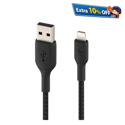BELKIN 贝尔金 BOOST↑CHARGE™ Lightning 转 USB-A 编织线缆 (3米)