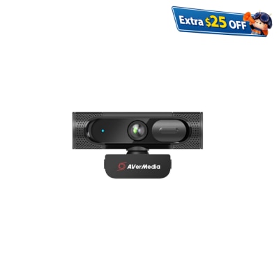 AVerMedia 1080p60 Wide Angle AI Tracking Webcam - PW315 Home Security Camera