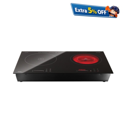 GERMAN POOL GIHDD38B56W Built-In Induction-Ceramic Hybrid Cooker