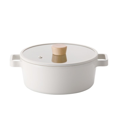 Neoflam FIKA 22cm雙耳煲連玻璃蓋 EK-FG-C22