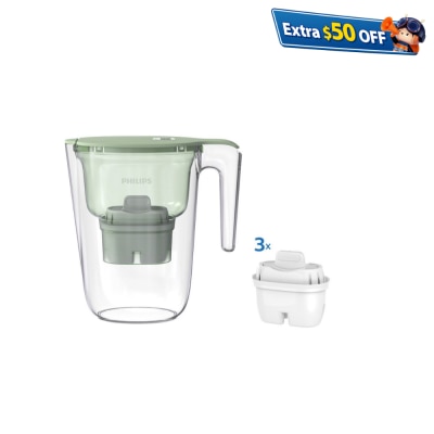 PHILIPS 飛利浦 AWP2935GNT/97 Mirco Pure 濾水壺 連 3個AWP211濾芯套裝