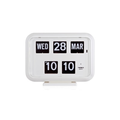 TWEMCO 全自動翻頁萬年曆石英桌上掛牆兼用鐘 QD-35 英文版