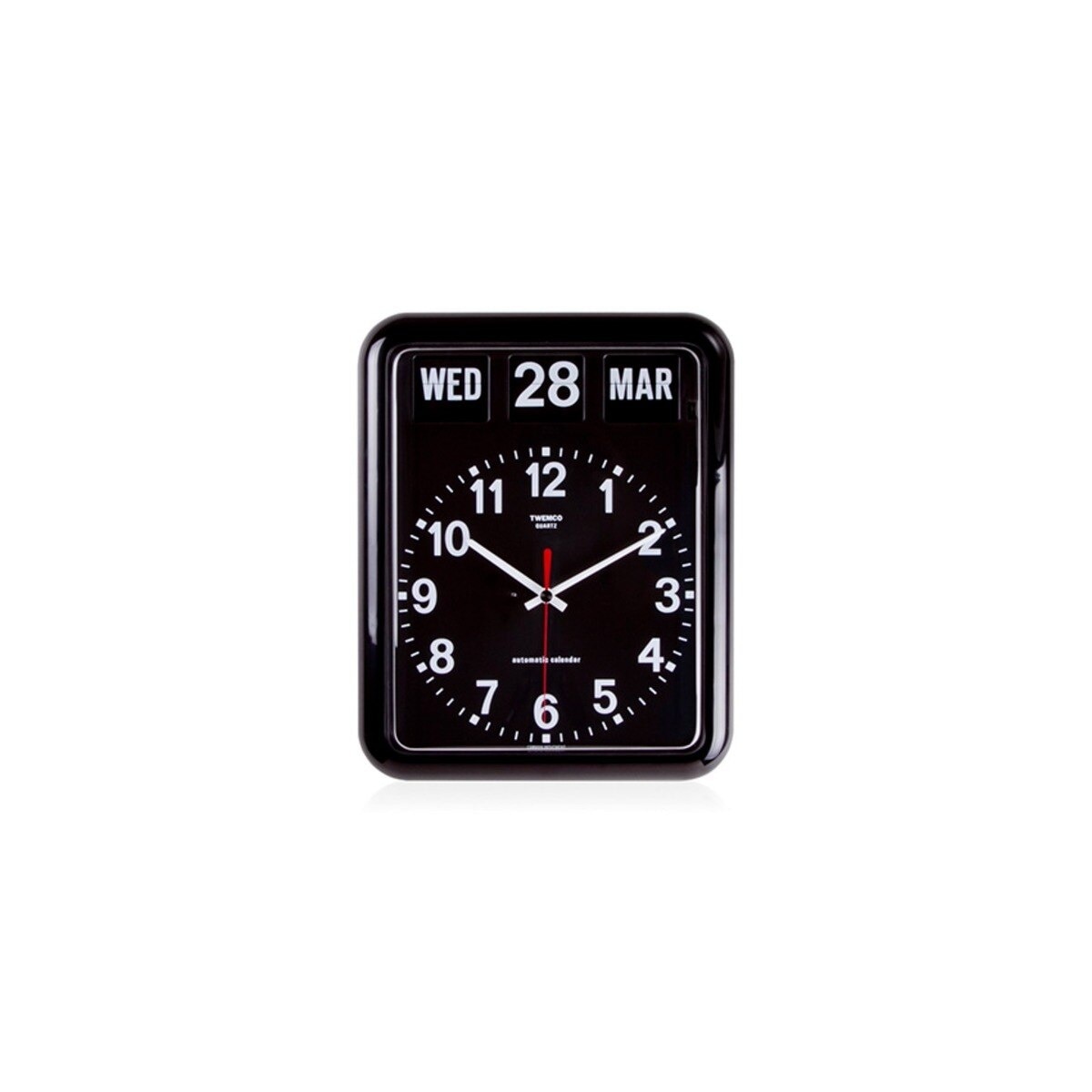 TWEMCO Battery Quartz Perpetual Flip Calendar Wall Clock BQ