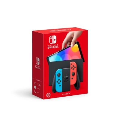 NINTENDO 任天堂 Switch (OLED 款式) (左) 电光蓝/(右) 电光红 游戏主机