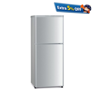 MITSUBISHI MR-H15R-SL-H 2-Door Refrigerator (Sliver) Fridge (includes unpacking and moving appliance service)