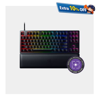 Razer 雷蛇 Huntsman V2 无数字键短版 (有声紫轴) - 光学轴有线游戏键盘