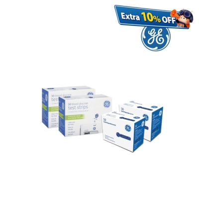 GE 血糖试纸2盒及GE採血针2盒 GS100-TS