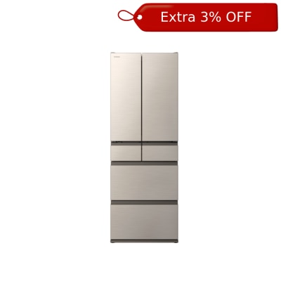 HITACHI R-HSF53NH/CNX Hitachi 6-Door Inverter Fridge (includes unpacking and moving service)