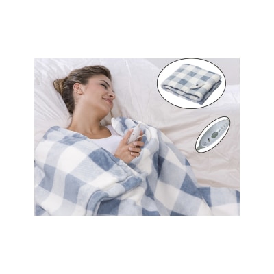 SGL LH046 暖暖披肩被 – 蓝色格仔