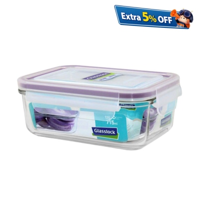 Glasslock Rectangular Food Container 715ml