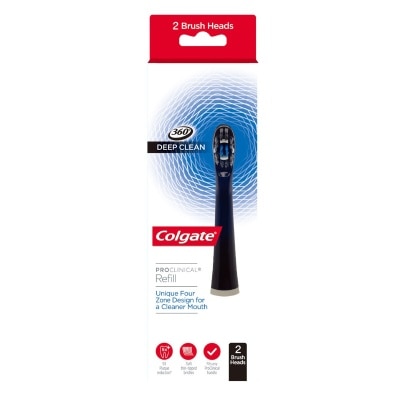 Colgate 高露洁 Pro Clinical B150 黑炭智能声波震动牙刷替换刷头三维洁净型 2支