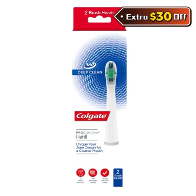 Colgate 高露潔 Pro Clinical B150智能聲波震動電動牙刷替換刷頭2支