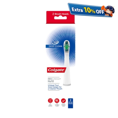 Colgate 高露潔 Pro Clinical B150智能聲波震動電動牙刷替換刷頭2支