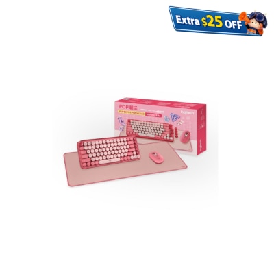 LOGITECH 羅技 POP 無線鍵盤滑鼠套裝(附桌面滑鼠墊)