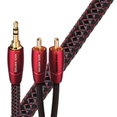 AUDIO QUEST 线圣 Golden Gate 3.5mm 去 2RCA (1.0米) 接线