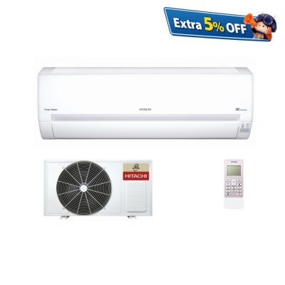 HITACHI RASDX13HNK 1.5HP Frost Wash Inverter Heating and Cooling Compact Split-type Air Conditioner