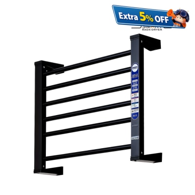 Sanwall ATW03TM-06-SMART-BLK Short type wall mount electric towel