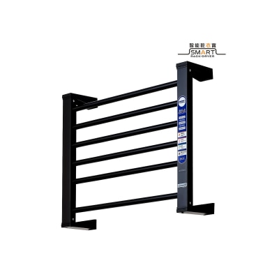 Sanwall ATW03TM-06-SMART-BLK 挂墙式短小型电热毛巾架