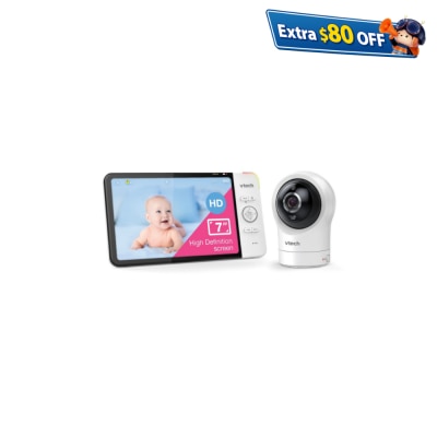 VTECH RM7764HD 7" Smart Wi-Fi Video Baby Monitor with 1080p HD video quality, Pan & Tilt Camera