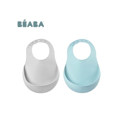 Beaba - 矽膠圍兜兩件套装