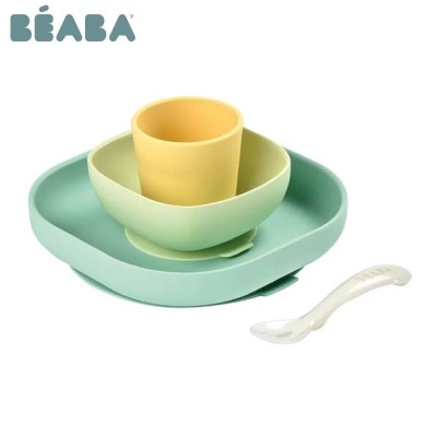 Beaba 矽胶餐具套装（四件装）