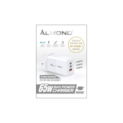Almond PD065UKZ PD 65W 快速充電器