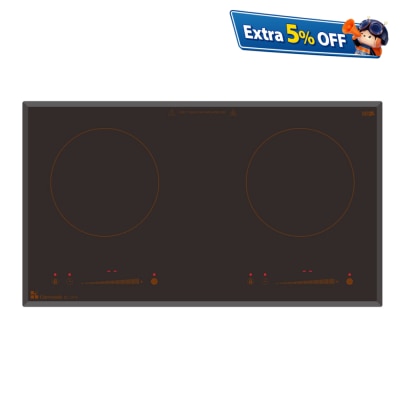 Garwoods EC2978 700毫米双头电磁炉 (鑽黑玻璃 - 肉桂棕) 电磁炉