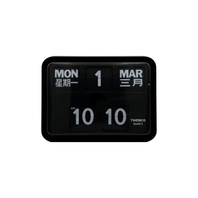 TWEMCO Battery Quartz Perpetual Flip Calendar Wall Clock BQ-17 Biligual ver.
