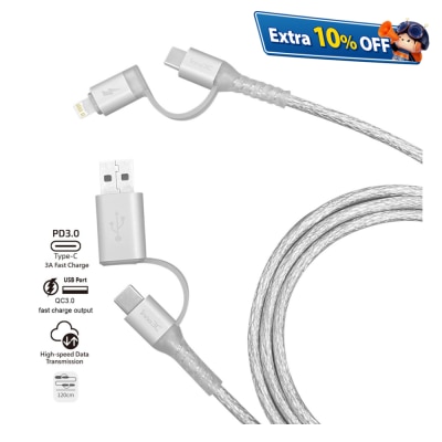 inno3C 創品 i-4LA-12 4 in 1 Lightning/Type-C to USB/Type-C 接線