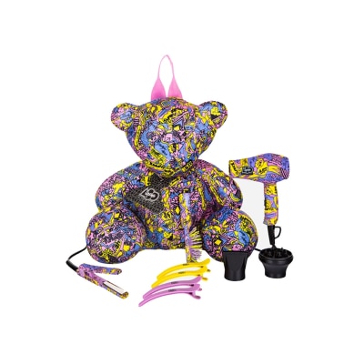 A80 PARIS BEAR BAG MINIS TRAVEL KIT - LIMITED EDITION(MINI DRYER, MINI STYLER, MINI BRUSH MIRROR, HAIR CLIP SET OF 4)