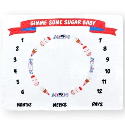 The Wee Bean Fleece Milestone Blanket for Baby Photography