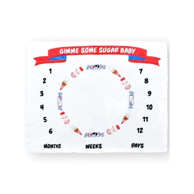 The Wee Bean Fleece Milestone Blanket for Baby Photography